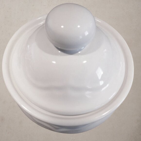 Pfaltzgraff Heritage Off White Cream & Sugar Bowl with Lid Filigree Heavy T9 - Picture 5 of 7